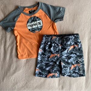 Hurley Toddler Boy Swim Suit Outfit Set. Size 24 months. SPF 50+